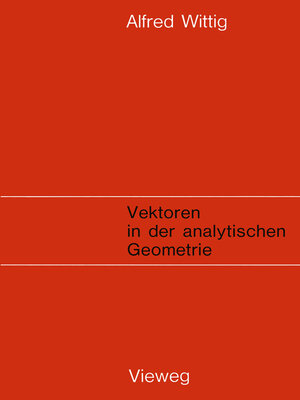 cover image of Vektoren in der analytischen Geometrie